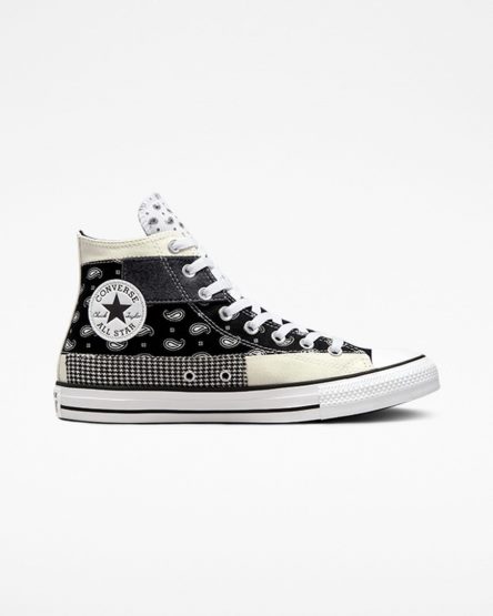 Tenisi Inalti Dama Converse Chuck Taylor All Star Hacked Patterns Bej Negrii Albi | RO ZKIWR412